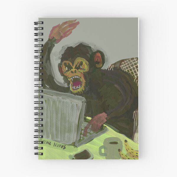 Item preview, chimpanzee is very angry with a hot take posted by a mutual he has been following since 2013 designed and sold by guilhernunes.