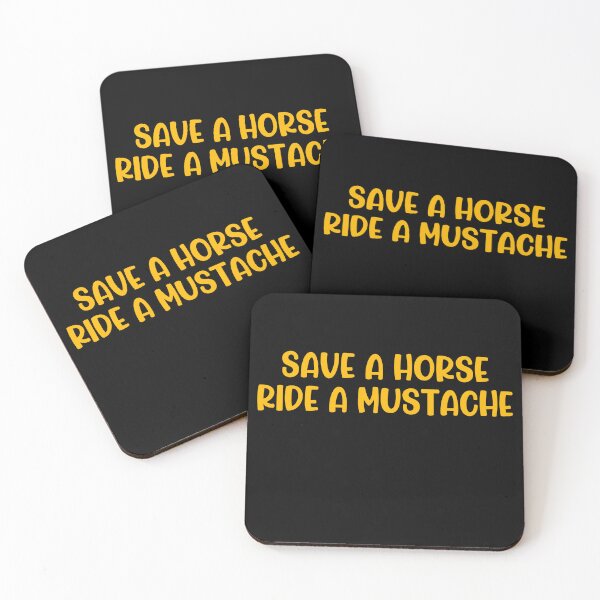 Item preview, Save A Horse Ride A Mustache Funny Adult Humor Quote designed and sold by imtiezpuwarj.