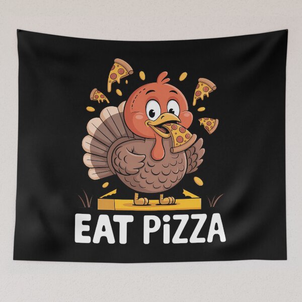 Item preview, Happy Thanksgiving Holiday Dinner Turkey Day Eat Pizza designed and sold by ValerieRodrigue.
