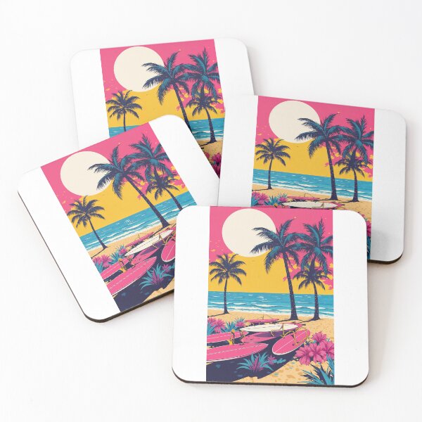 Item preview, Beach Sunset – Pop Art Retro Vibes designed and sold by natthaaekf.
