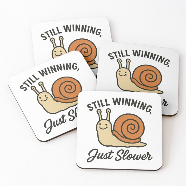 Item preview, Still Winning Just Slower Snail Sticker – Cute Motivational Slow Progress Design designed and sold by inkoutninja.
