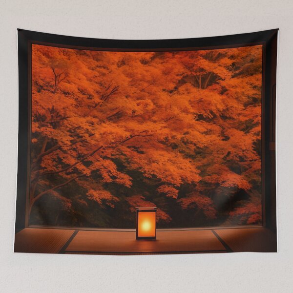 Item preview, Autumn Window View - Inspired by Ankokuji Temple, Hyogo, Japan designed and sold by NihonKamonScape.