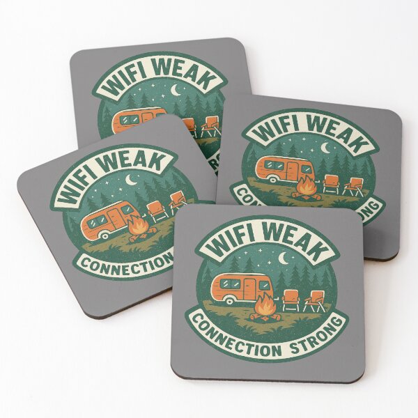 Item preview, WiFi Weak Connection Strong Boondocking Retro Badge designed and sold by Youssef-BM.
