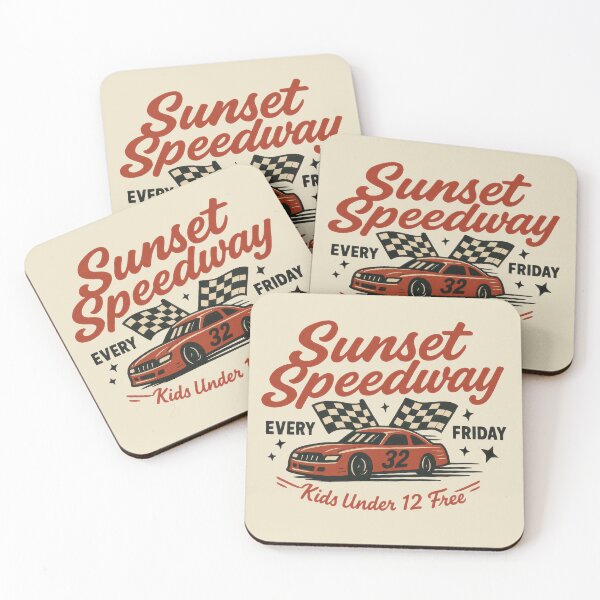 Item preview, Sunset Speedway Thrills Every Friday Night designed and sold by EdvvinStudios.