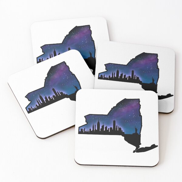 Item preview, New York Night Sky Silhouette | New York City Galaxy Art designed and sold by Tinywingscreate.