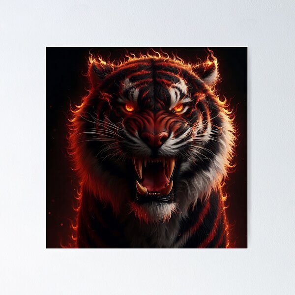 Item preview, Fire Wild Tiger designed and sold by GalleryBrisArt.