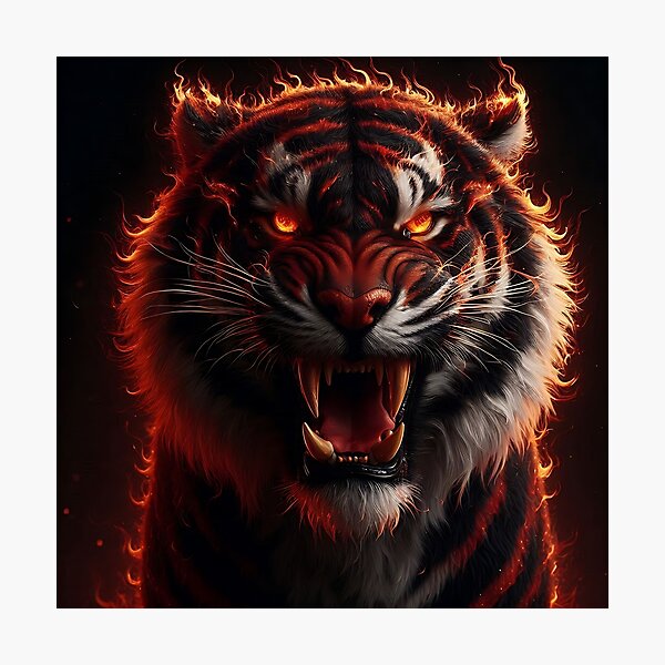 Item preview, Fire Wild Tiger designed and sold by GalleryBrisArt.