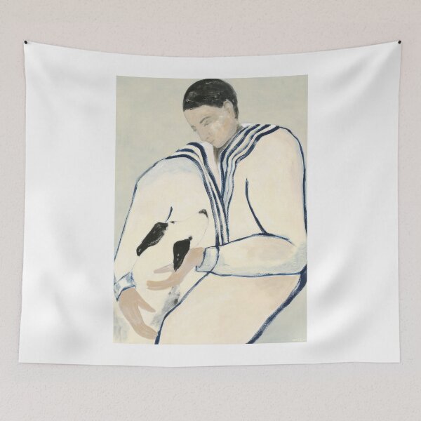 Item preview, Sofia Lind Man with Dog designed and sold by Kimmomaki.