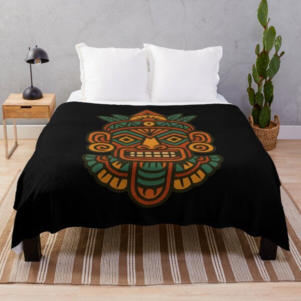 Item preview, Tribal Sun Mask Mesoamerican Inspired Design designed and sold by RandomPrints.