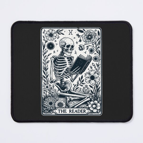 Item preview, The Reader Tarot Card – Funny Skeleton Book Lover Design designed and sold by StiedemanAmelie.