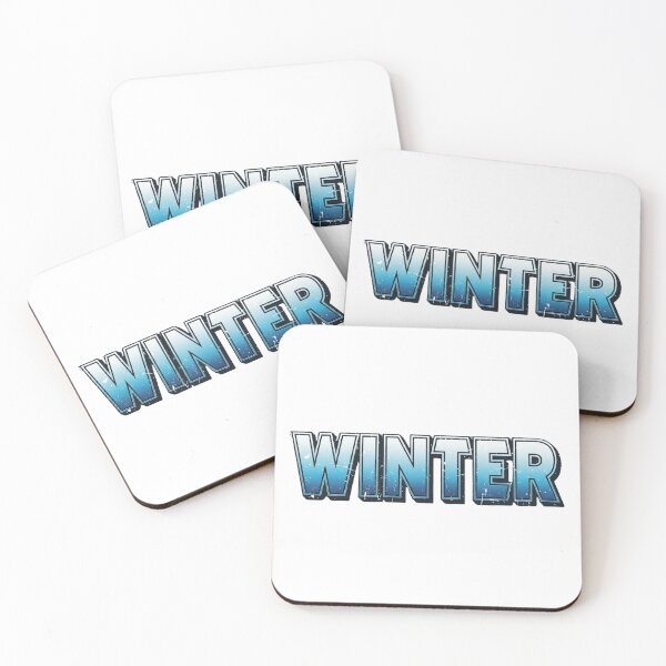 Item preview, Winter - Cold Snow Typography, Winter - Icy Blue Snow Typography designed and sold by Happyfreedom.