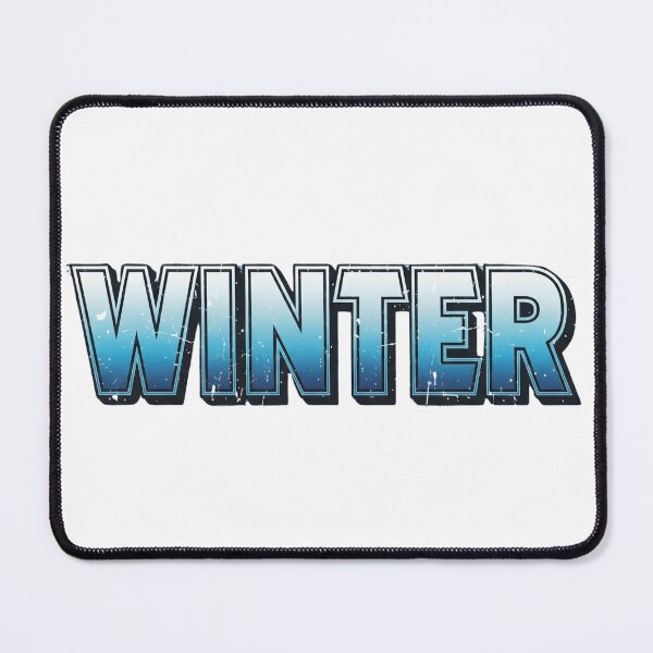 Item preview, Winter - Cold Snow Typography, Winter - Icy Blue Snow Typography designed and sold by Happyfreedom.
