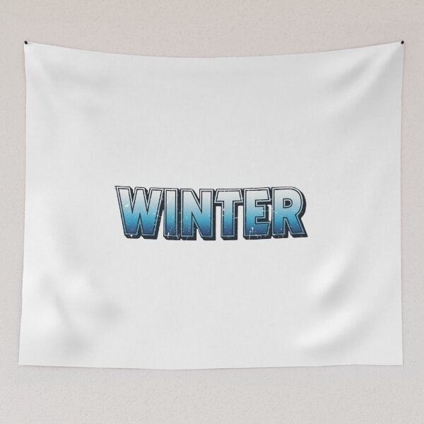 Item preview, Winter - Cold Snow Typography, Winter - Icy Blue Snow Typography designed and sold by Happyfreedom.