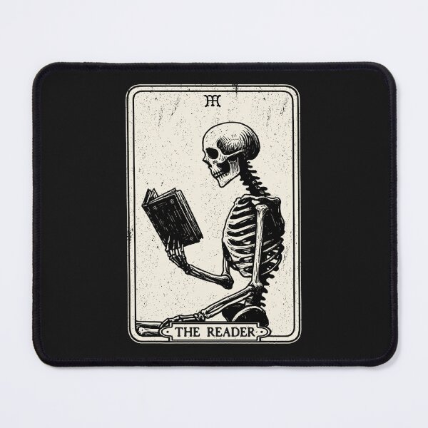 Item preview, The Reader Tarot Card – Funny Skeleton Book Lover Design designed and sold by StiedemanAmelie.