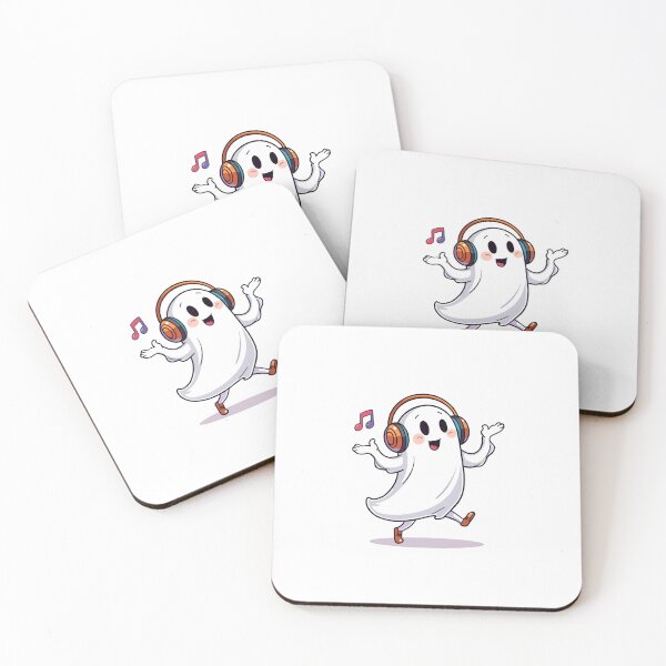 Item preview, Dancing Ghost with Headphones designed and sold by asliberry.