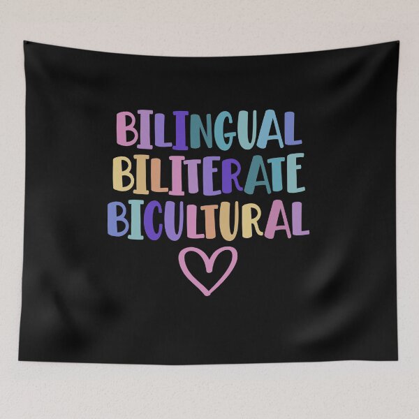 Item preview, Bilingual Biliterate Bicultural Colorful Language Pride Quote designed and sold by imtiezpuwarj.