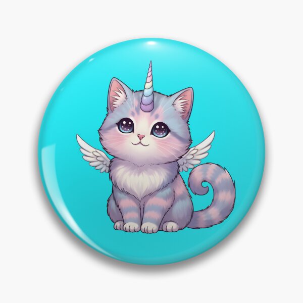 Item preview, Cute Pastel Winged Cat Unicorn – Kawaii Magical Kitten Illustration designed and sold by PreeCha Art & Co..