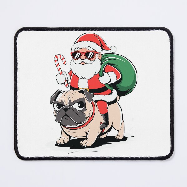 Item preview, Funny Santa Riding Pug Christmas Dog Lover designed and sold by styleonestaa.