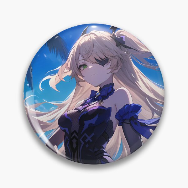 Item preview, Fischl Genshin Impact Anime Girl Of Night Sky Dark Fantasy Elegance designed and sold by earlobejerk.