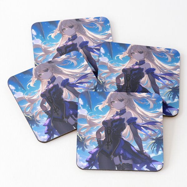 Item preview, Fischl Genshin Impact Anime Girl Of Night Sky Dark Fantasy Elegance designed and sold by earlobejerk.