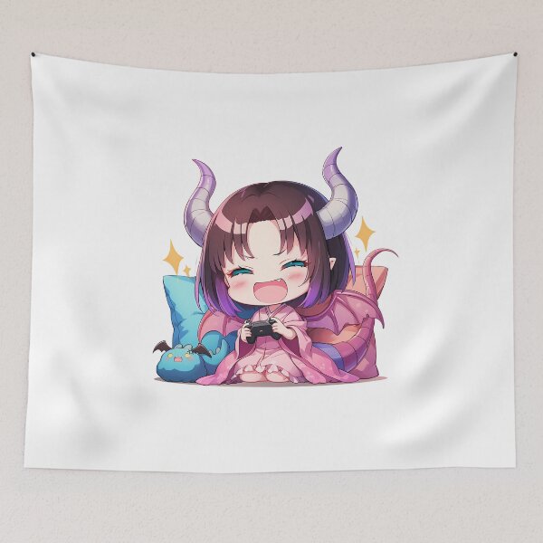 Item preview, Elma Miss Kobayashi Dragon Maid Cute Chibi Playing Video Game Anime Girl designed and sold by earlobejerk.