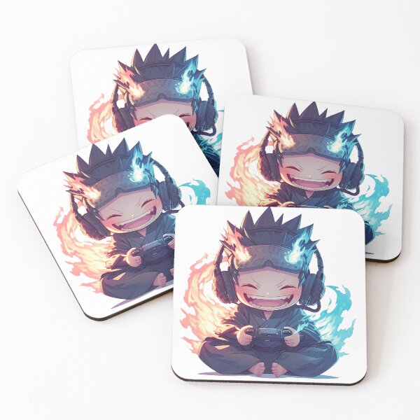 Item preview, Benimaru Shinmon Fire Force Cute Chibi Playing Video Game Anime designed and sold by earlobejerk.