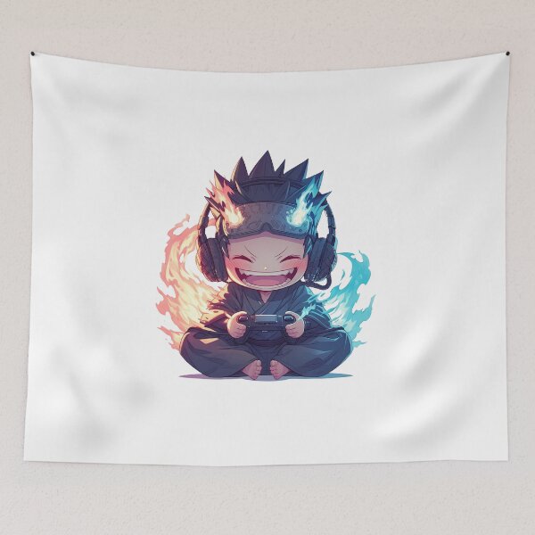 Item preview, Benimaru Shinmon Fire Force Cute Chibi Playing Video Game Anime designed and sold by earlobejerk.