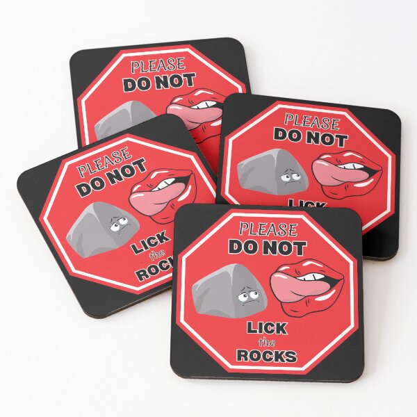 Item preview, Please Do Not Lick the Rocks Stop Sign,  Funny Geologist Design designed and sold by tumbleweedphoto.