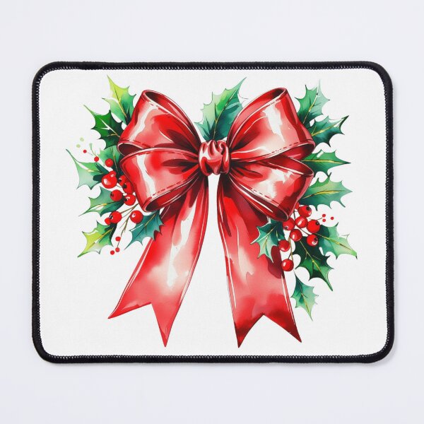 Item preview, Retro Coquette Bow Christmas Bow, Elegant Floral, Vintage Holiday designed and sold by OctonoteStudio.
