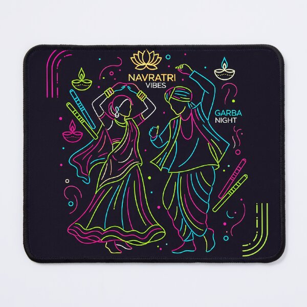 Item preview, Navratri Garba Night Neon Line Art designed and sold by REDCLASH2002.