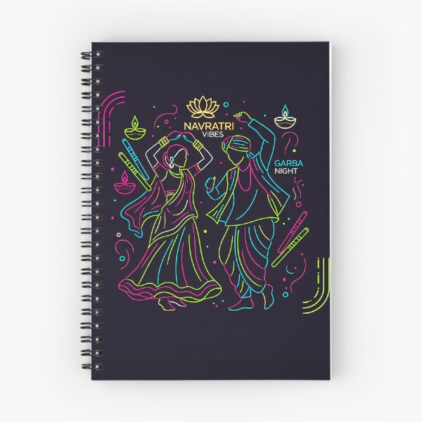 Item preview, Navratri Garba Night Neon Line Art designed and sold by REDCLASH2002.