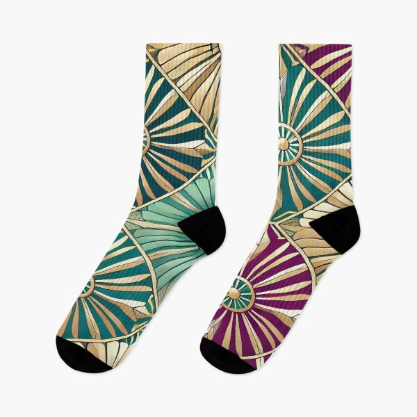 Item preview, Gilded Deco Radiance – Jewel Tone Geometric Art Deco Pattern designed and sold by Silmoyo.