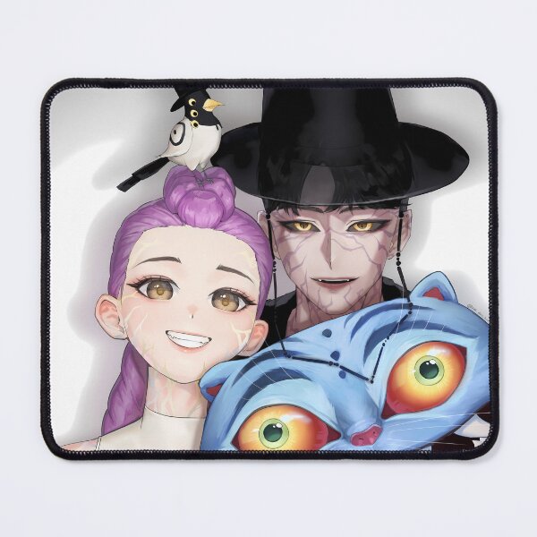 Item preview, Jinu KPop Hunters Demon Couple Cute Smile Bird Tiger Fun Vibe designed and sold by reinazenka.