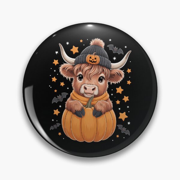Item preview, Halloween Highland Cow Pumpkin Fall Cow Thanksgiving designed and sold by brynatshop.