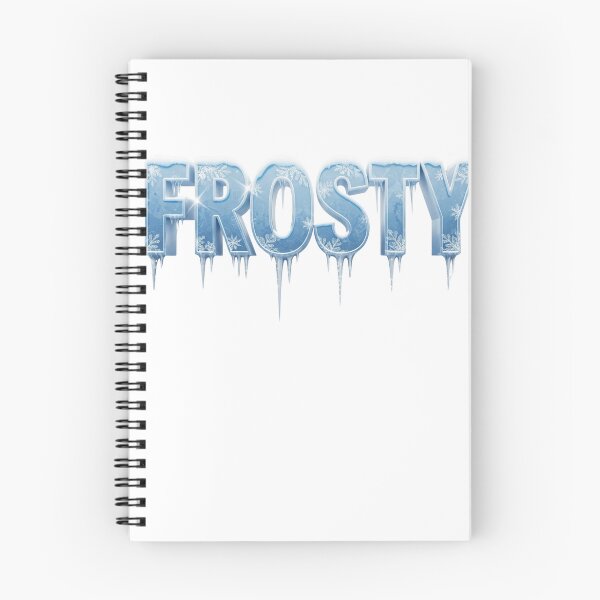 Item preview, Frosty - Icy Snow Winter Typography, Frosty - Icy Blue Snowflake Icicle Typography designed and sold by Happyfreedom.