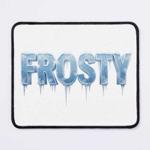 Item preview, Frosty - Icy Snow Winter Typography, Frosty - Icy Blue Snowflake Icicle Typography designed and sold by Happyfreedom.