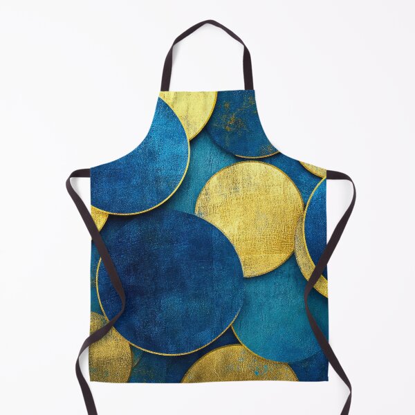 Item preview, Teal Blue And Butter Yellow Circles Abstract Designs designed and sold by DEC02.