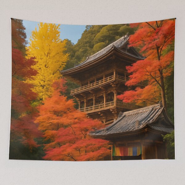 Item preview, Autumn Glory – Inspired by Engyoji Temple, Hyogo, Japan designed and sold by NihonKamonScape.