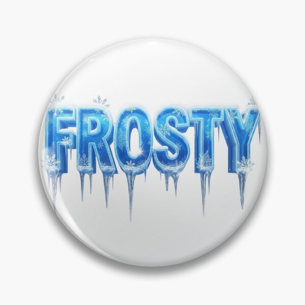 Item preview, Frosty - Icy Snow Winter Typography, Frosty - Icy Blue Snowflake Icicle Typography designed and sold by Happyfreedom.