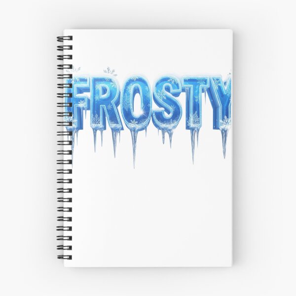 Item preview, Frosty - Icy Snow Winter Typography, Frosty - Icy Blue Snowflake Icicle Typography designed and sold by Happyfreedom.