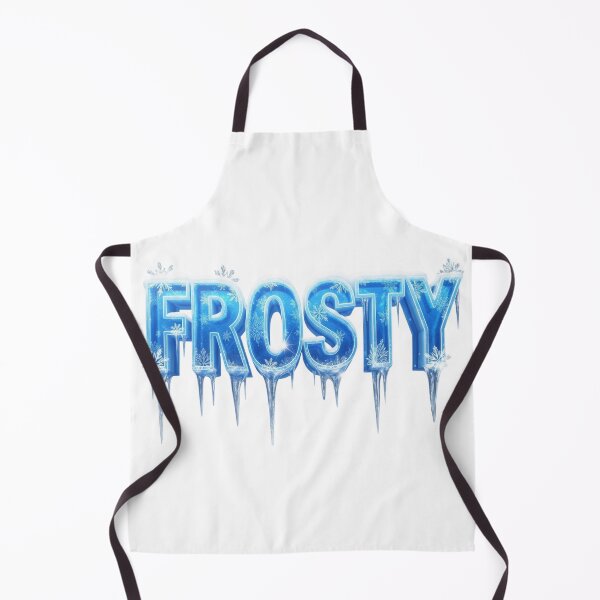 Item preview, Frosty - Icy Snow Winter Typography, Frosty - Icy Blue Snowflake Icicle Typography designed and sold by Happyfreedom.
