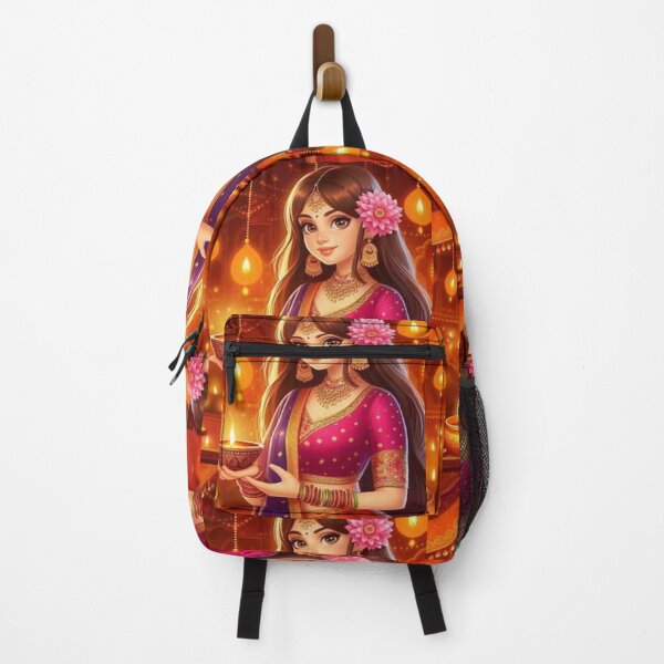Item preview, Traditional Indian Girl Carrying Diya designed and sold by Mywaymylife.