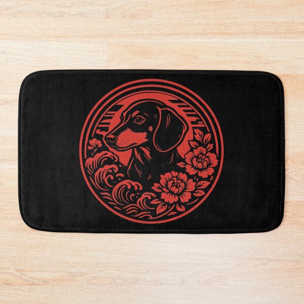 Item preview, Dachshund Floral Emblem | Red Crest Design | Doxie Art designed and sold by pick-o-print.