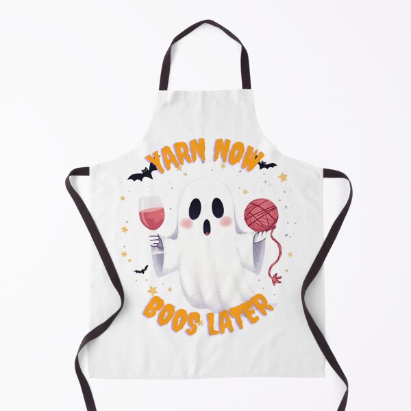 Item preview, "Yarn Now, Boos Later" Funny Ghost Halloween Yarn Lover Design designed and sold by Grind-Stitch.