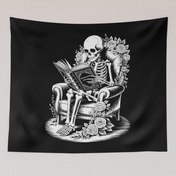 Item preview, Skeleton Book Floral Skull Halloween Teacher designed and sold by brynatshop.