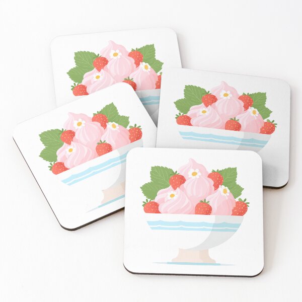 Item preview, Strawberry Bingsu – Korean Shaved Ice Dessert Illustration designed and sold by BobaBunny76.