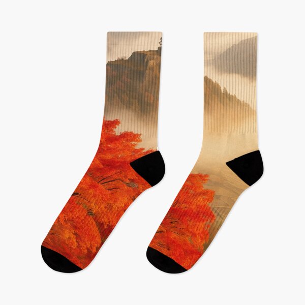 Item preview, Takeda Castle in Autumn Mist | Hyogo, Japan designed and sold by NihonKamonScape.