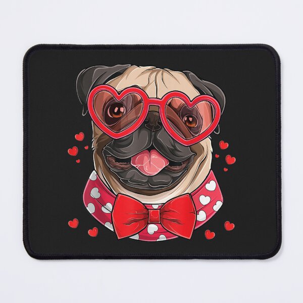 Item preview, Funny Pug Heart Headband – Cute Valentine’s Day Dog Lover  designed and sold by HarberBonita.
