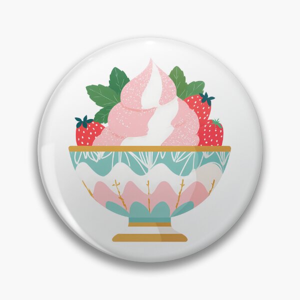 Item preview, Strawberry Bingsu – Korean Shaved Ice Dessert Illustration designed and sold by BobaBunny76.