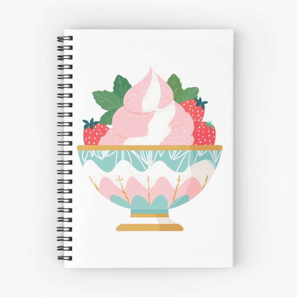 Item preview, Strawberry Bingsu – Korean Shaved Ice Dessert Illustration designed and sold by BobaBunny76.